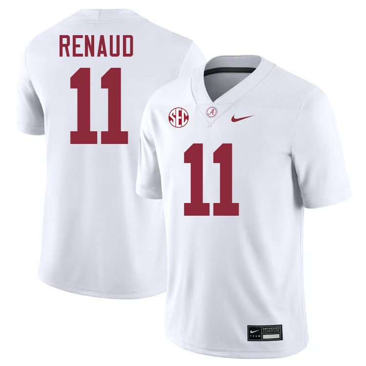 #11 Jordan Renaud Alabama Jersey,University Of Alabama Crimson Tide Football Jersey,Uniforms-White